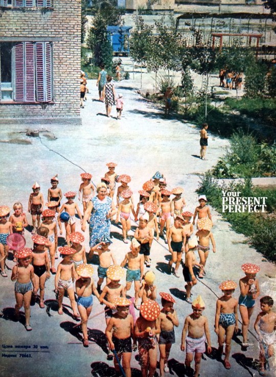 Самарканд. Детский сад - ясли в новом жилом районе города. 1970 год.