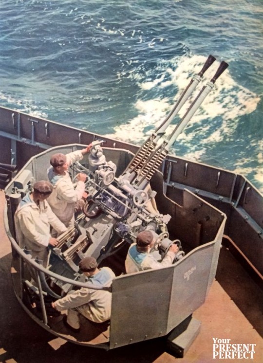 1956. Черноморский флот на учениях.